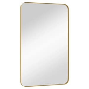 vidaXL Espelho de parede 50x80 cm retangular dourado