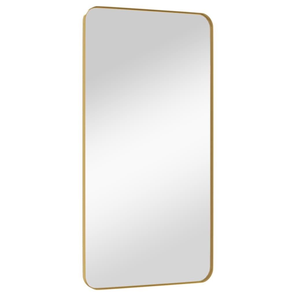  Nástenné zrkadlo zlaté 50x100 cm obdĺžnik