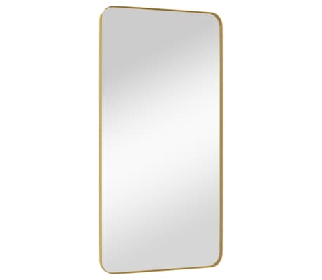 vidaXL Zidno ogledalo zlatno 50 x 100 cm pravokutno