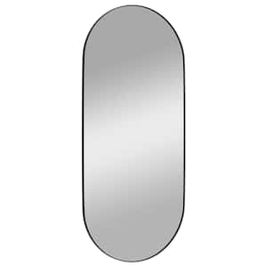 vidaXL Wandspiegel Schwarz 45x100 cm Oval