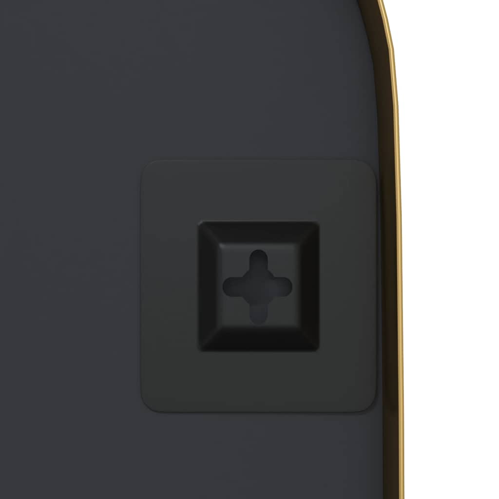 Стенно огледало, златисто, 20x40 см, овално