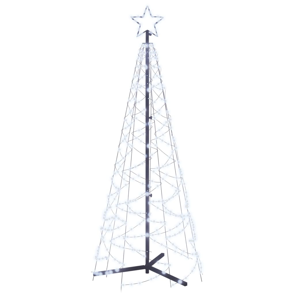  Vianočný stromček kužeľ studený biely 200 LED 70x180 cm