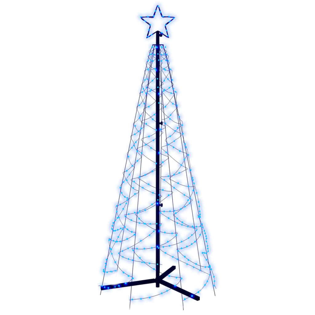 Brad de Crăciun conic, 200 LED-uri, albastru, 70×180 cm