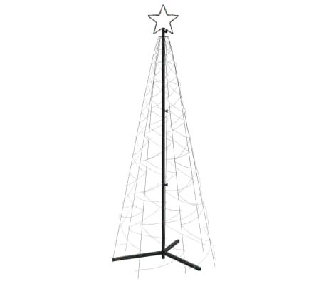 vidaXL Kalėdų eglutė, 70x180cm, kūgio formos, 200 spalvotų LED