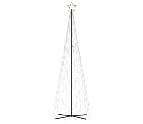 vidaXL Kartio joulukuusi 500 l&auml;mpim&auml;n valkoista LED-valoa 100x300 cm