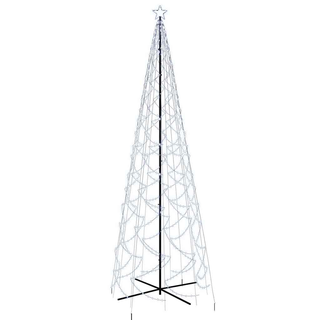 vidaXL Vánoční stromek kužel 1400 studených bílých LED diod 160x500 cm