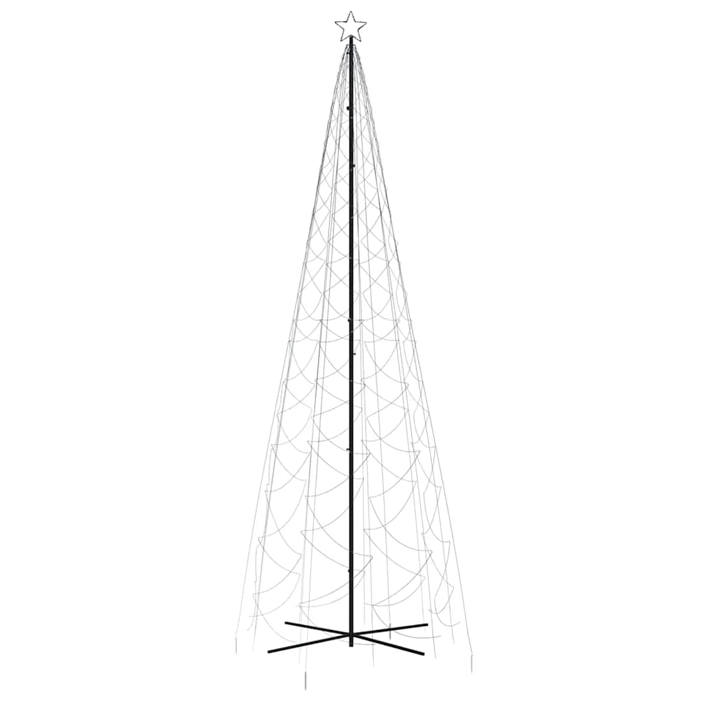 vidaXL Brad de Crăciun conic, 1400 LED-uri, alb rece, 160x500 cm