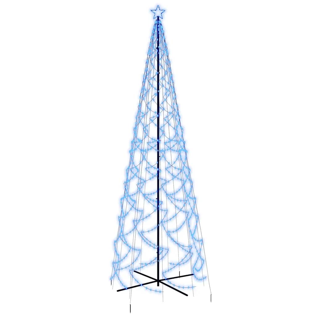 vidaXL Vánoční stromek kužel 1 400 modrých LED diod 160 x 500 cm