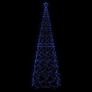 Vánoční stromek kužel 1 400 modrých LED diod 160 x 500 cm - obrázek 4