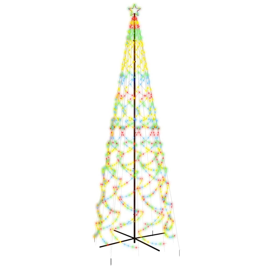 vidaXL Vánoční stromek kužel 1 400 vícebarevných LED diod 160 x 500 cm