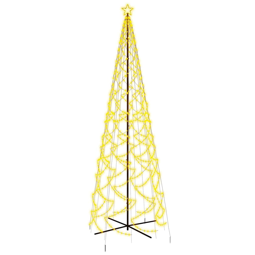 vidaXL Vánoční stromek kužel 1400 teplých bílých LED diod 160 x 500 cm