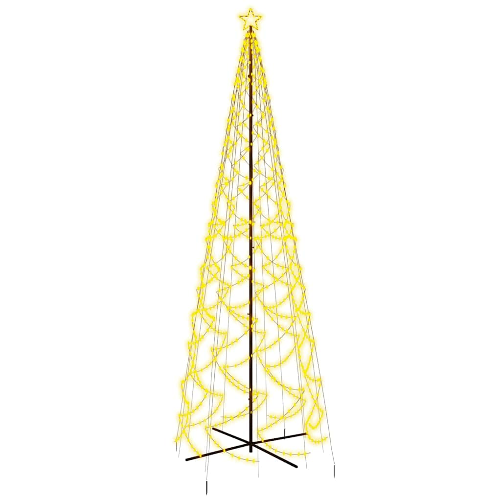 vidaXL Vánoční stromek kužel 1400 teplých bílých LED diod 160 x 500 cm