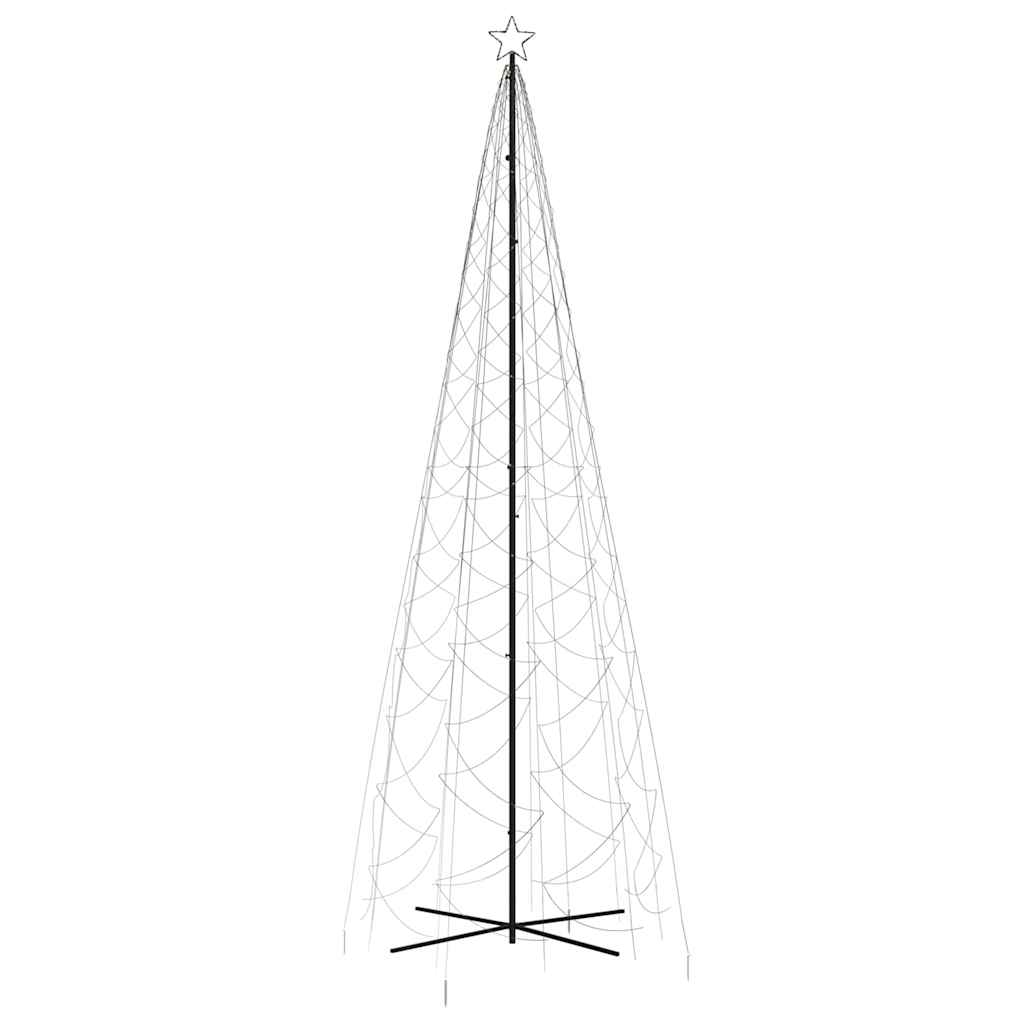 vidaXL Vianočný stromček kužeľ teplý biely 1400 LED 160x500 cm