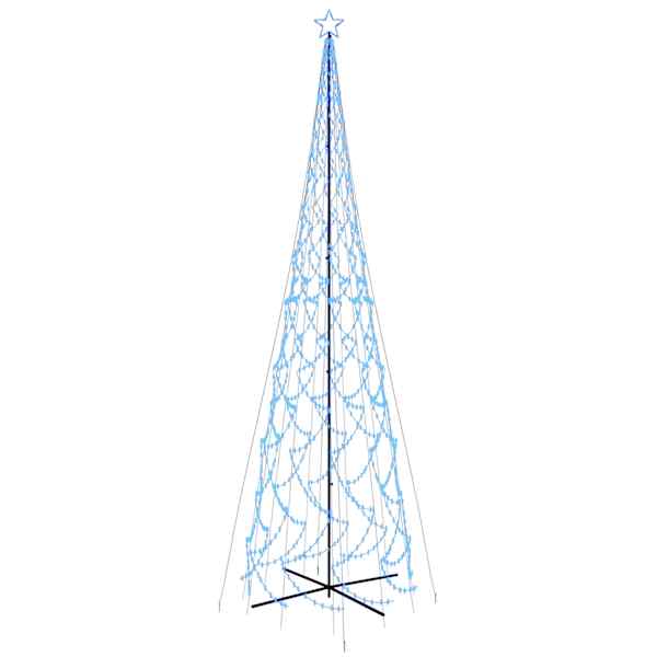 vidaXL koonusekujuline j&otilde;ulupuu, sinine, 3000 LEDi, 230 x 800 cm