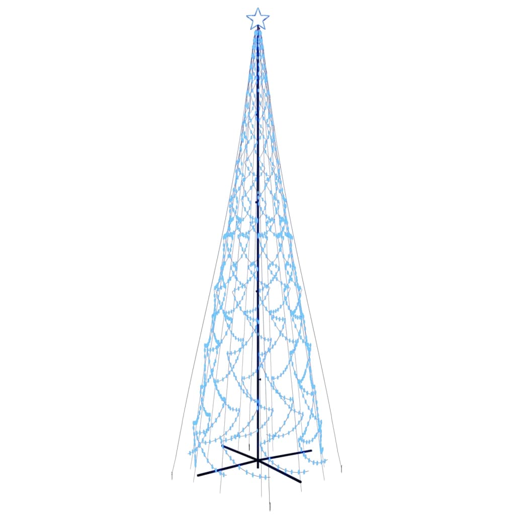 vidaXL Vánoční stromek kužel 3 000 modrých LED diod 230 x 800 cm