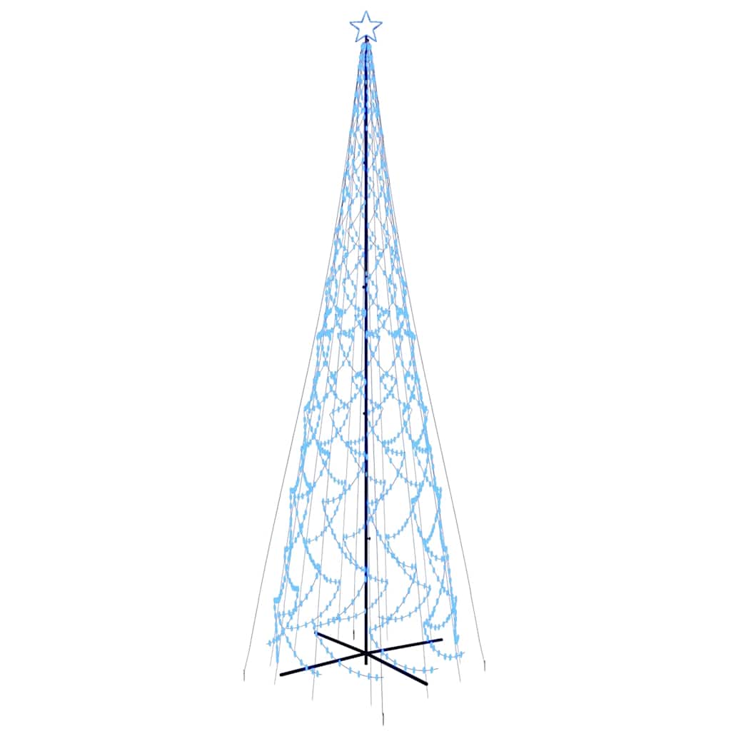 vidaXL Vánoční stromek kužel 3 000 modrých LED diod 230 x 800 cm