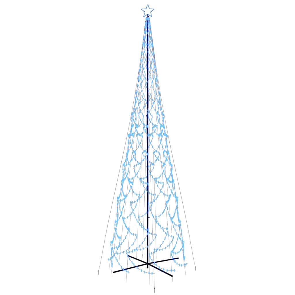 vidaXL Vánoční stromek kužel 3 000 modrých LED diod 230 x 800 cm