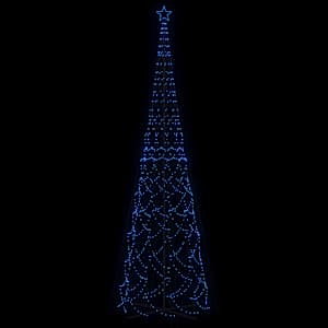 Vánoční stromek kužel 3 000 modrých LED diod 230 x 800 cm - obrázek 4