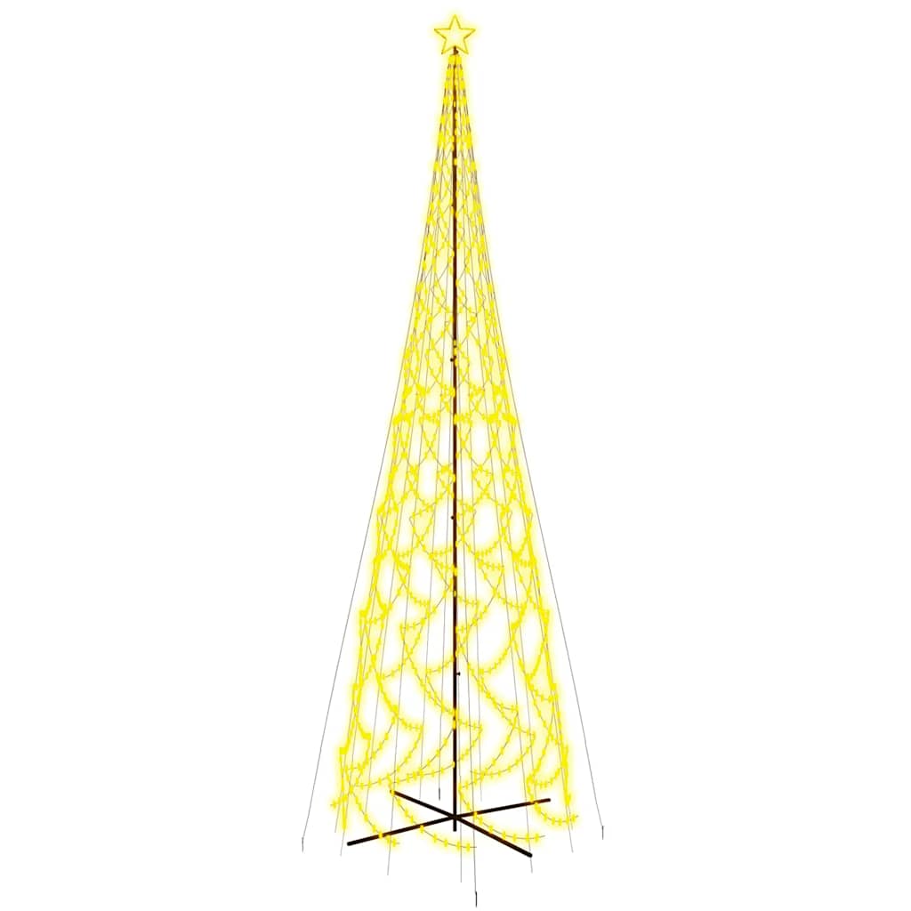 vidaXL Vánoční stromek kužel 3000 teplých bílých LED diod 230 x 800 cm