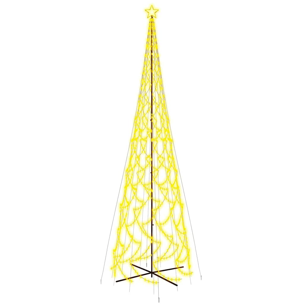 vidaXL Vánoční stromek kužel 3000 teplých bílých LED diod 230 x 800 cm
