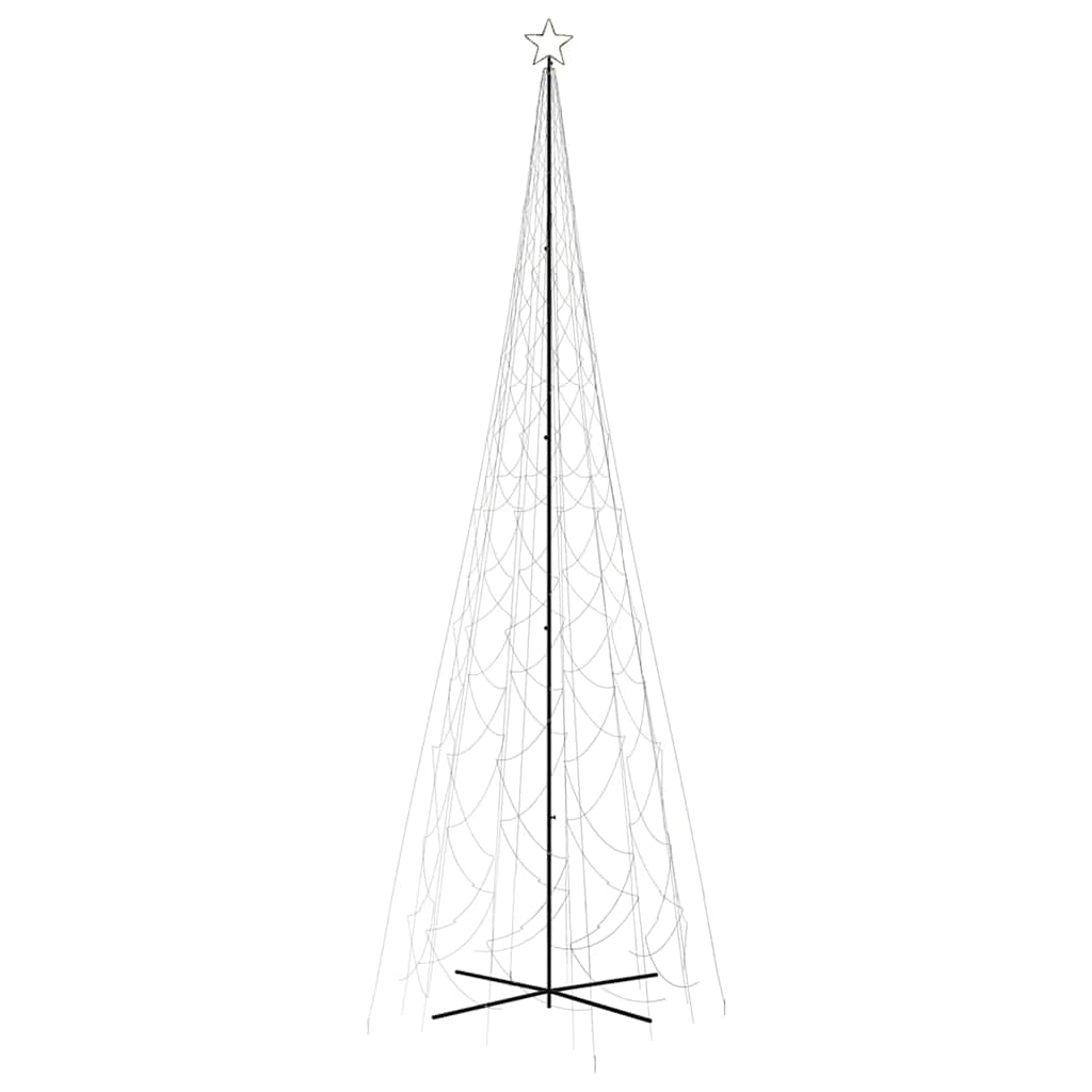 vidaXL Vianočný stromček kužeľ teplý biely 3000 LED 230x800 cm