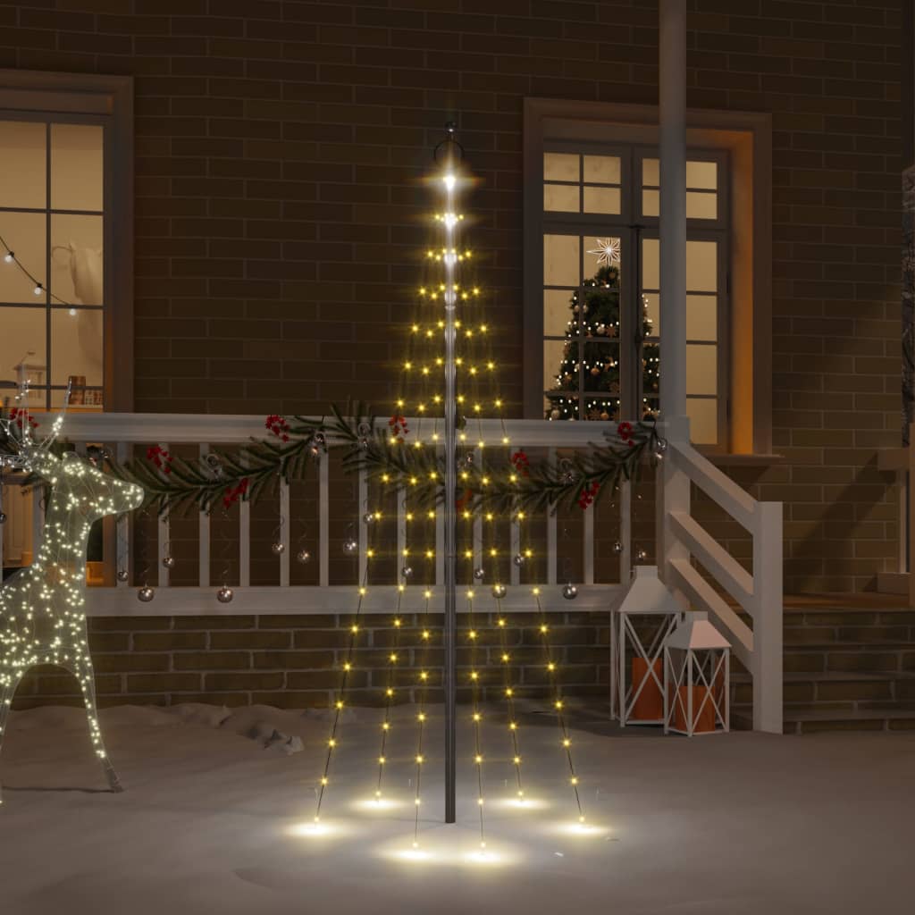 Petrashop  Vánoční stromek na stožár 108 teple bílých LED diod 180 cm