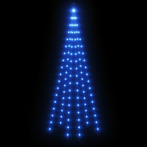 Vánoční stromek na stožár 108 modrých LED diod 180 cm - obrázek 4