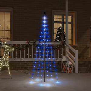 Vánoční stromek na stožár 108 modrých LED diod 180 cm - obrázek 1