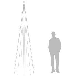 Vánoční stromek na stožár 310 teple bílých LED diod 300 cm - obrázek 10