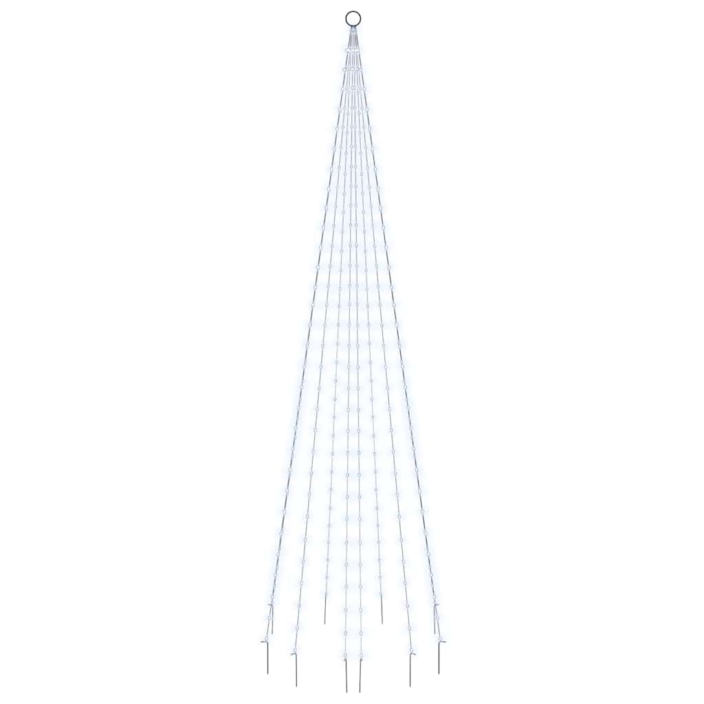 vidaXL Vianočný stromček na stožiari 310 studených bielych LED 300 cm