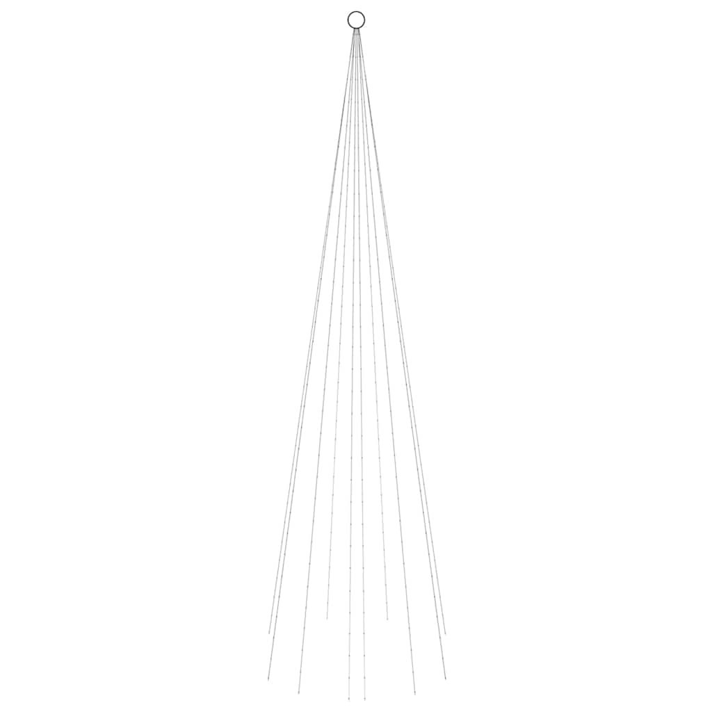 vidaXL Vlaggenmast kerstboom 310 LED's koudwit 300 cm, foto 2