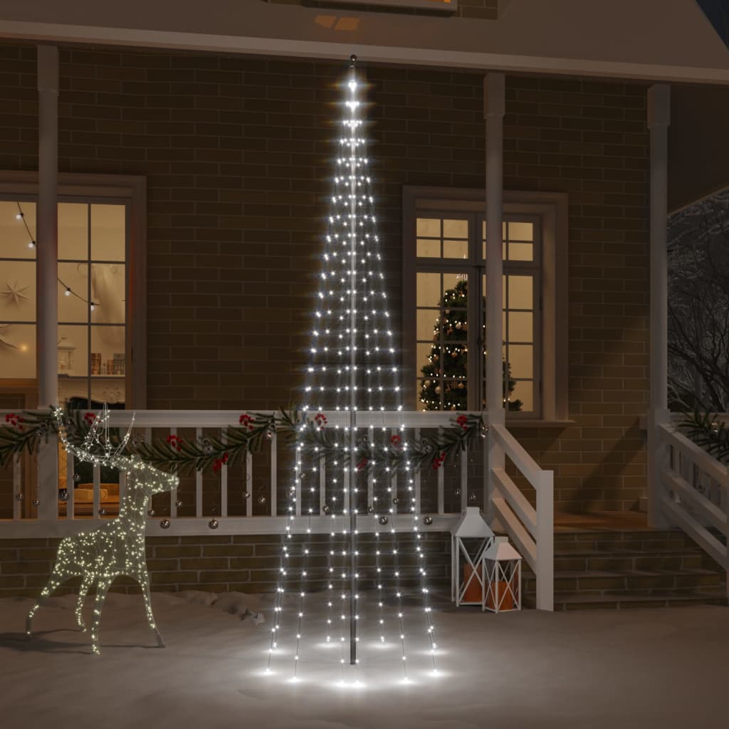 Petrashop  Vánoční stromek na stožár 310 studených bílých LED diod 300 cm