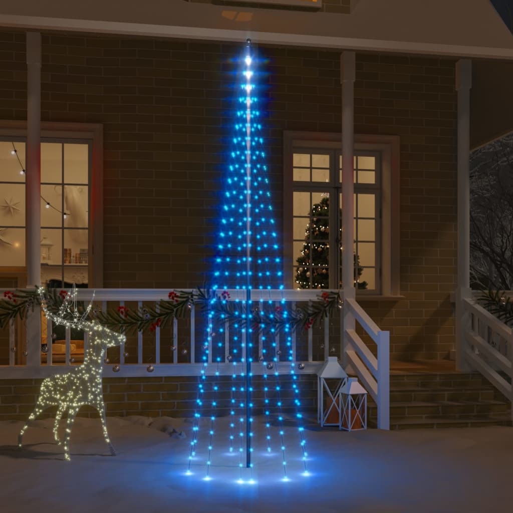 Petrashop  Vánoční stromek na stožár 310 modrých LED diod 300 cm