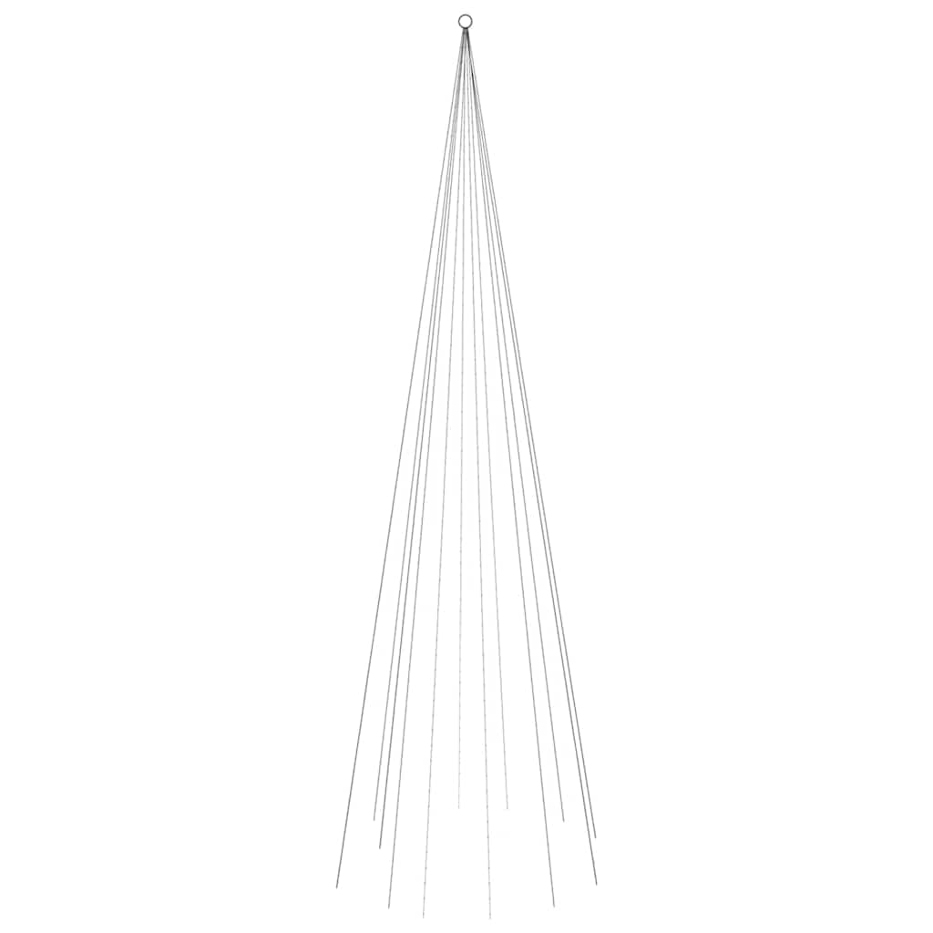 vidaXL Vlaggenmast kerstboom 732 LED's blauw 500 cm, foto 2