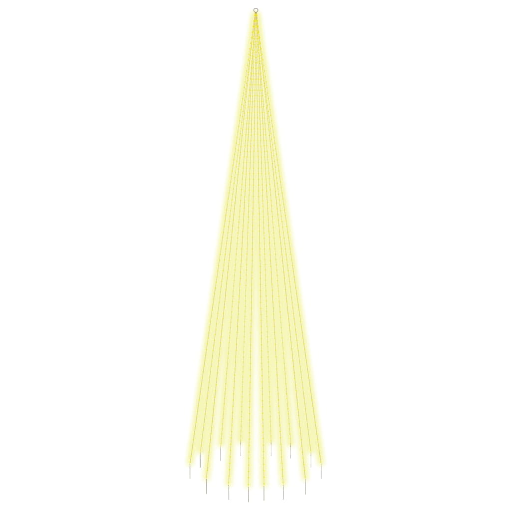 vidaXL Vánoční stromek na stožár 1 134 teple bílých LED diod 800 cm
