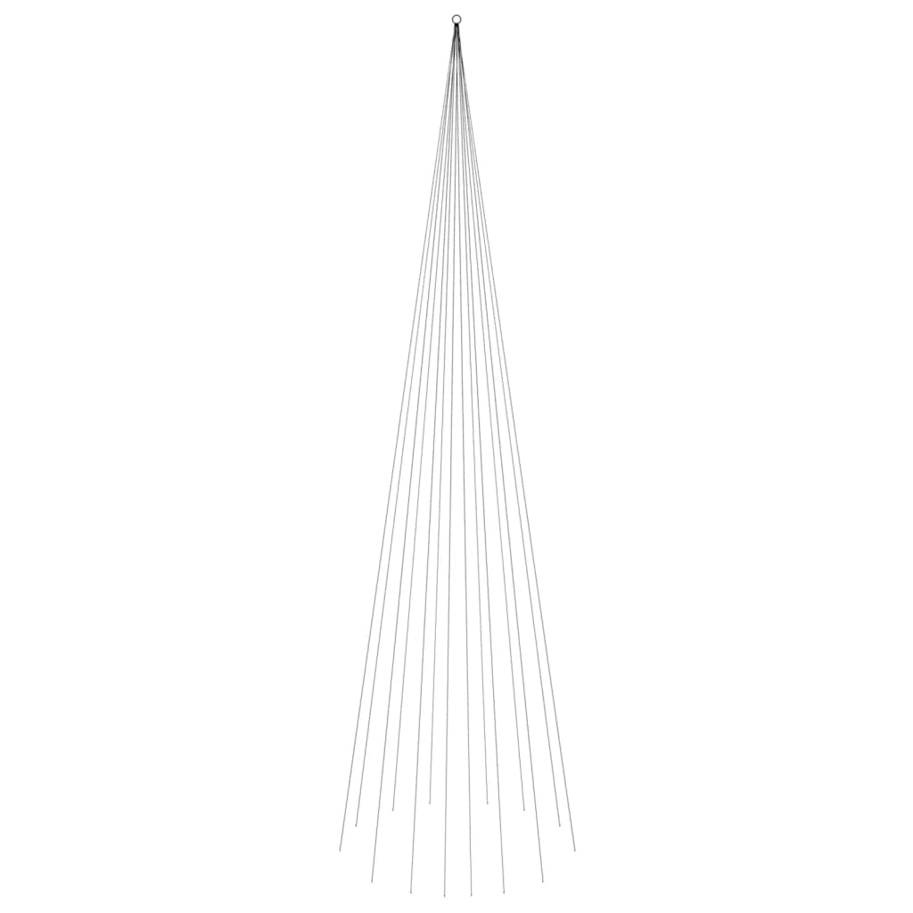 vidaXL Sapin de Noël sur mât de drapeau 1134 LED Blanc chaud 800 cm