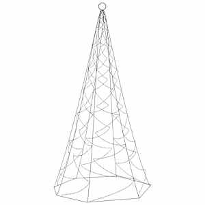 Vánoční stromek na stožár 200 teplých bílých LED diod 180 cm - obrázek 3