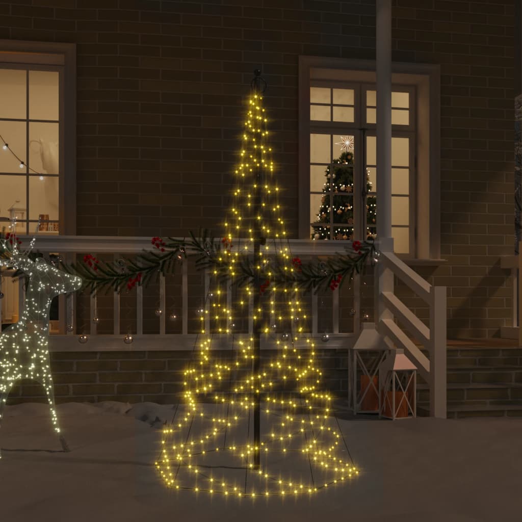 8: vidaXL juletræ til flagstang 200 LED
