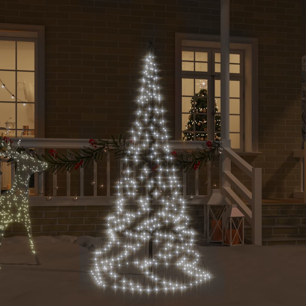 vida XL LED-Weihnachtsbaum Kaltweiß 200 LEDs 180 cm