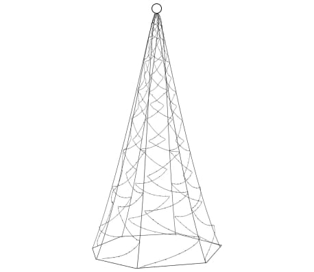 vidaXL Sapin de No&euml;l sur m&acirc;t de drapeau 200 LED Bleues 180 cm