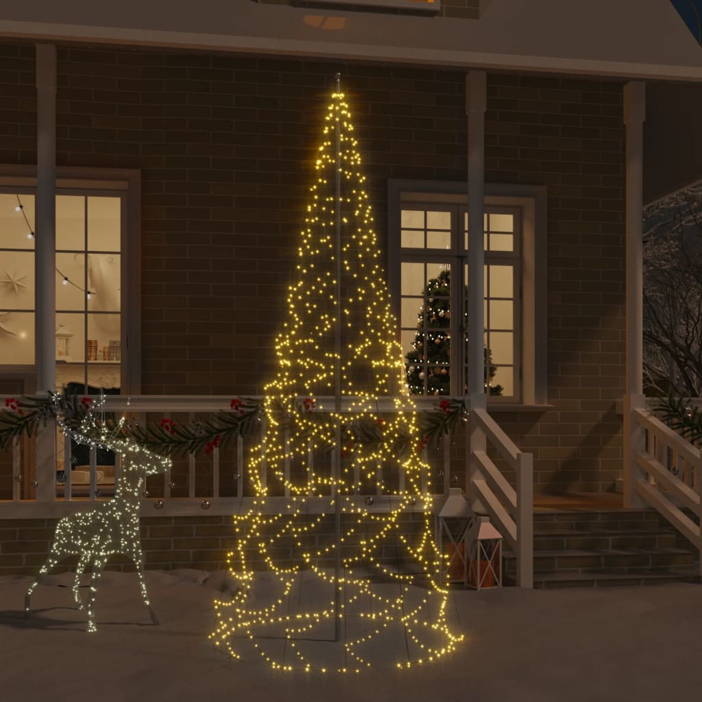 Petrashop  Vánoční stromek na stožár 500 teplých bílých LED diod 300 cm