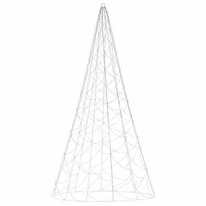 vidaXL &Aacute;rvore de Natal mastro de bandeira 500 LEDs 300 cm azul