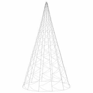 vidaXL Brad de Crăciun pe catarg, 1400 LED-uri, albastru, 500 cm