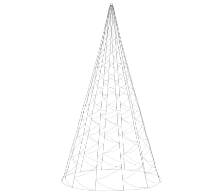 vidaXL Albero di Natale Pennone Colorato 1400 LED 500 cm