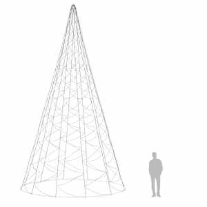 Vánoční stromek na stožár 3 000 teple bílých LED diod 800 cm - obrázek 10