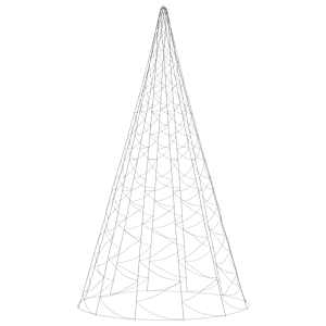 vidaXL Choinka do montażu na maszcie, 3000 ciepłych białych LED, 800cm