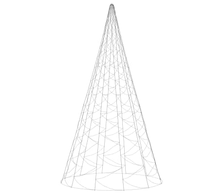 vidaXL Juletre på flaggstang 3000 lysdioder blå 800 cm