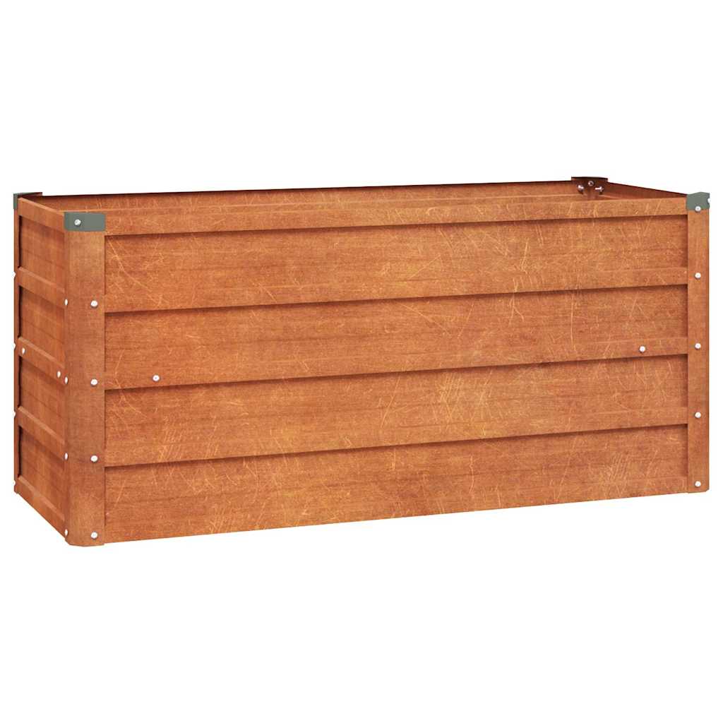 vidaXL Vyvýšený záhradný záhon, hrdzavý 100x40x45 cm, cortenová oceľ