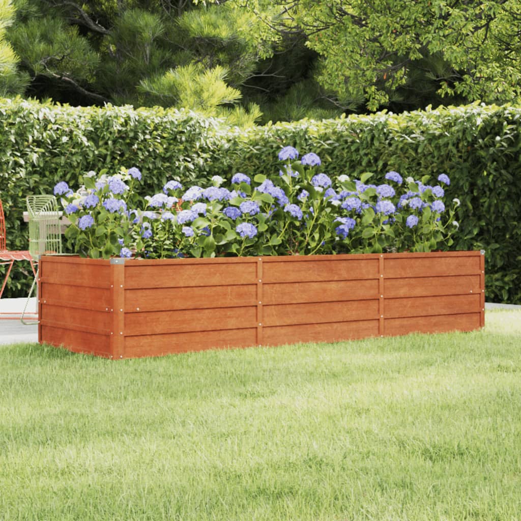 vida XL Hochbeet Rostig 240x 80x 45 cm Cortenstahl
