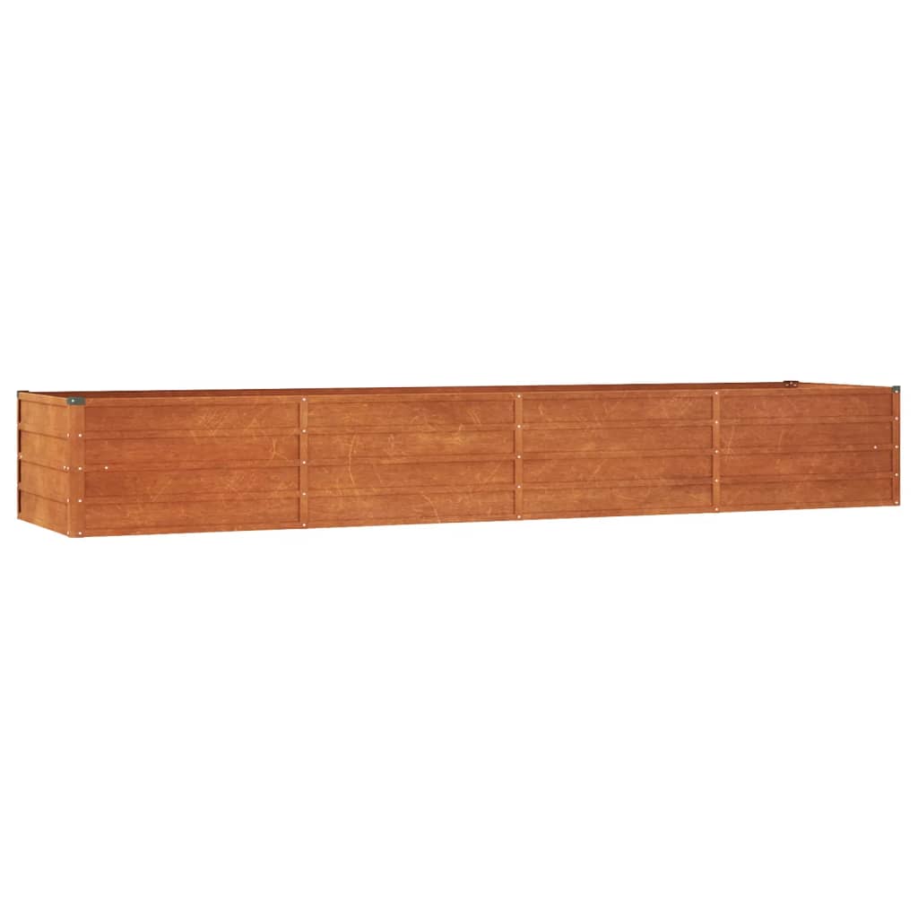vidaXL Zahradní vyvýšený záhon rezavý 320 x 80 x 45 cm cortenová ocel